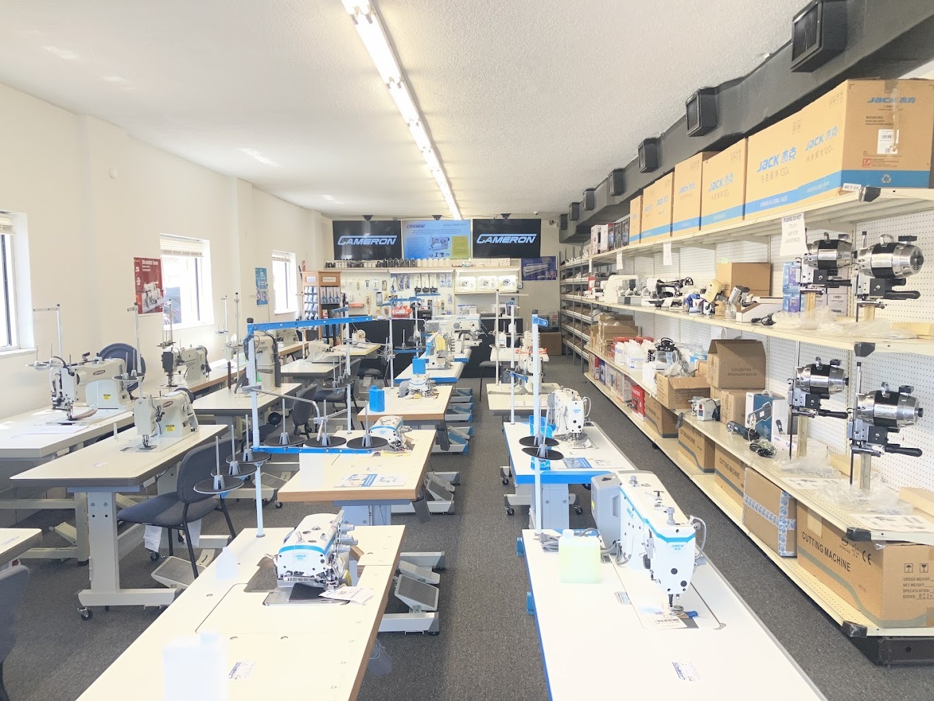 Store entrance of Cameron Sewing Machines